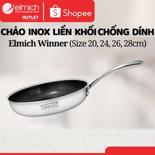 Chảo Chống Dính Tổ Ong Elmich Winner EL2868IC | Chảo INOX Nguyên Khối Elmich Chính Hãng Size 20-28cm