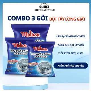 Bột Tẩy Lồng Máy Giặt Midosu Sumi Combo 3 Gói Giúp Làm Sạch Lồng Giặt Dễ Dàng