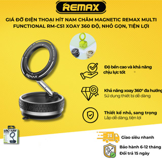 Giá đỡ điện thoại hít nam châm magnetic REMAX Multi functional RM-C51 xoay 360 độ, nhỏ gọn, tiện lợi