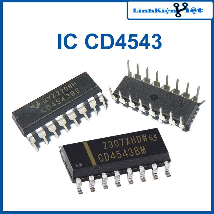 IC CD4543 chân cắm/chân dán 16P