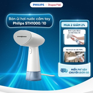  Bàn ủi hơi nước cầm tay Philips STH1000 10 - STH3000 20 - Ngăn chứa nước 85 ml - Diệt khuẩn và loại bỏ mùi hôi 