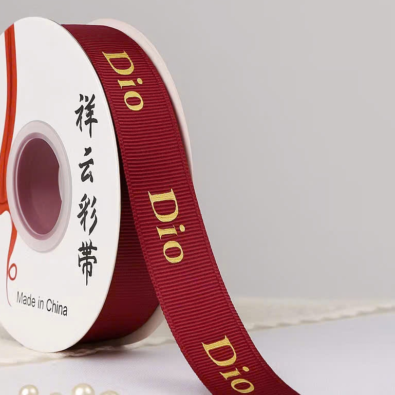 Ruy băng gân chữ đi - ô, bản rộng 2cm, cuộn dài 35m, loại vải đẹp, dùng trang trí🎀