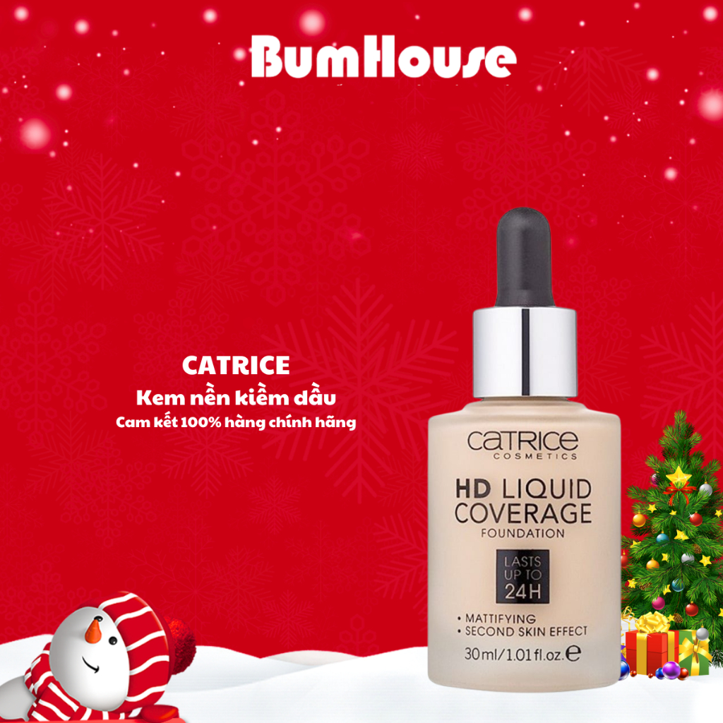 [HÀNG CTY] Kem Nền Kiềm Dầu, Che Phủ Tự Nhiên Catrice HD Liquid Coverage Foundation - 30ml