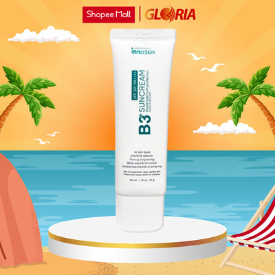 Kem Chống Nắng Phổ Rộng Hàn Quốc Innoskin B3 Suncream SPF50+ PA++++ - Xanh 50g