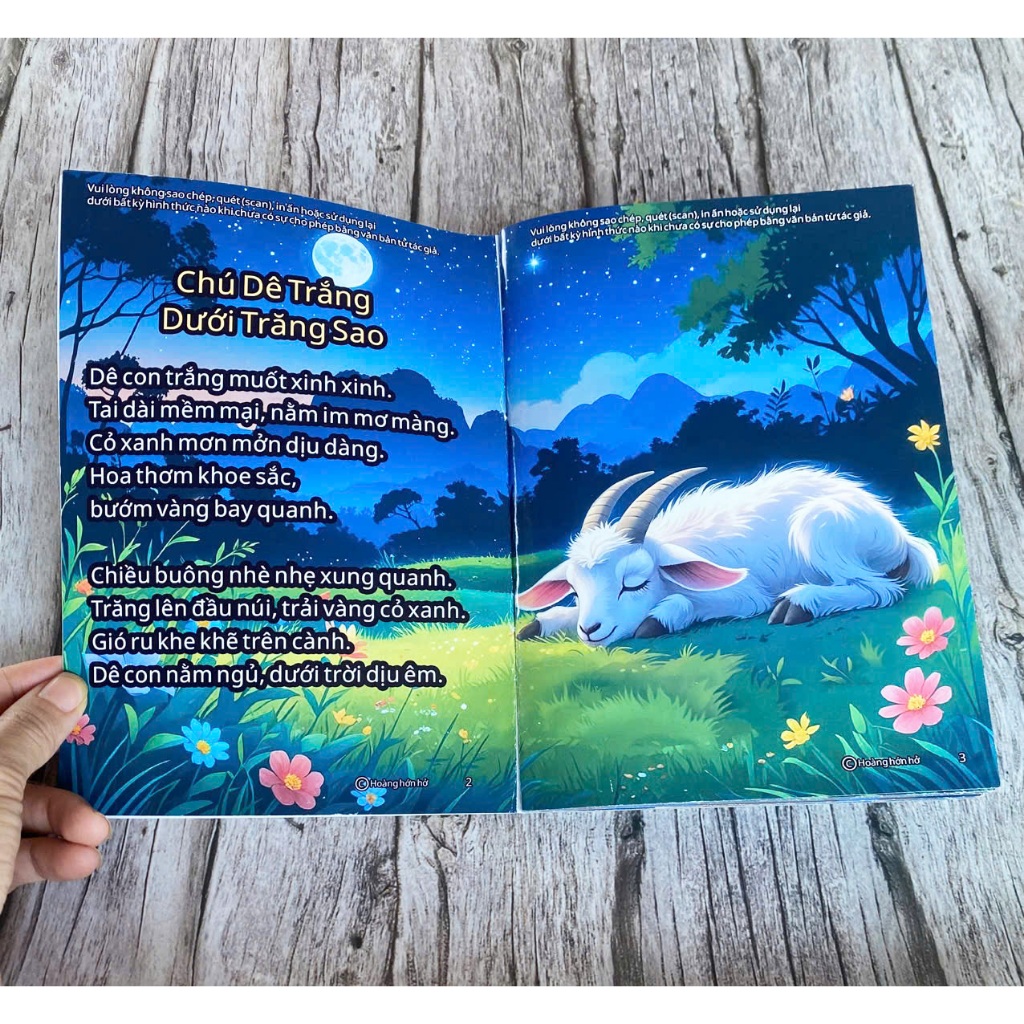 Chú Dê Trắng Dưới Trăng Sao | Truyện Thơ Dê Con Minh Hoạ Màu | 1 Trong 10 Câu Chuyện Trong "RU CON V