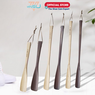  Cây Đón Gót Giày MINSU Shoehorn M2426 Dụng Cụ Hỗ Trợ Mang Xỏ Giày Bằng Gỗ Cao Cấp Dành Cho Nam Nữ 