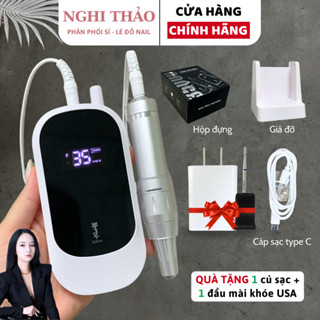 Máy mài móng tích điện kèm giá đỡ JELIVA Nghi Thảo Nails