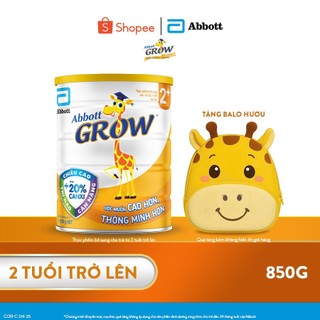   KOL LIVE   Tặng Balo hươu Grow dễ thương  Sữa bột Abbott Grow 2+ 850g 800g  Mẫu ngẫu nhiên  