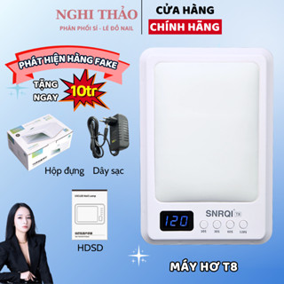 Máy hơ gel T8 SNRQI khoang rộng vừa 2 tay 72W Nghi Thảo Nails