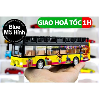  Xe mô hình xe bus hai tầng xe buýt mui trần 