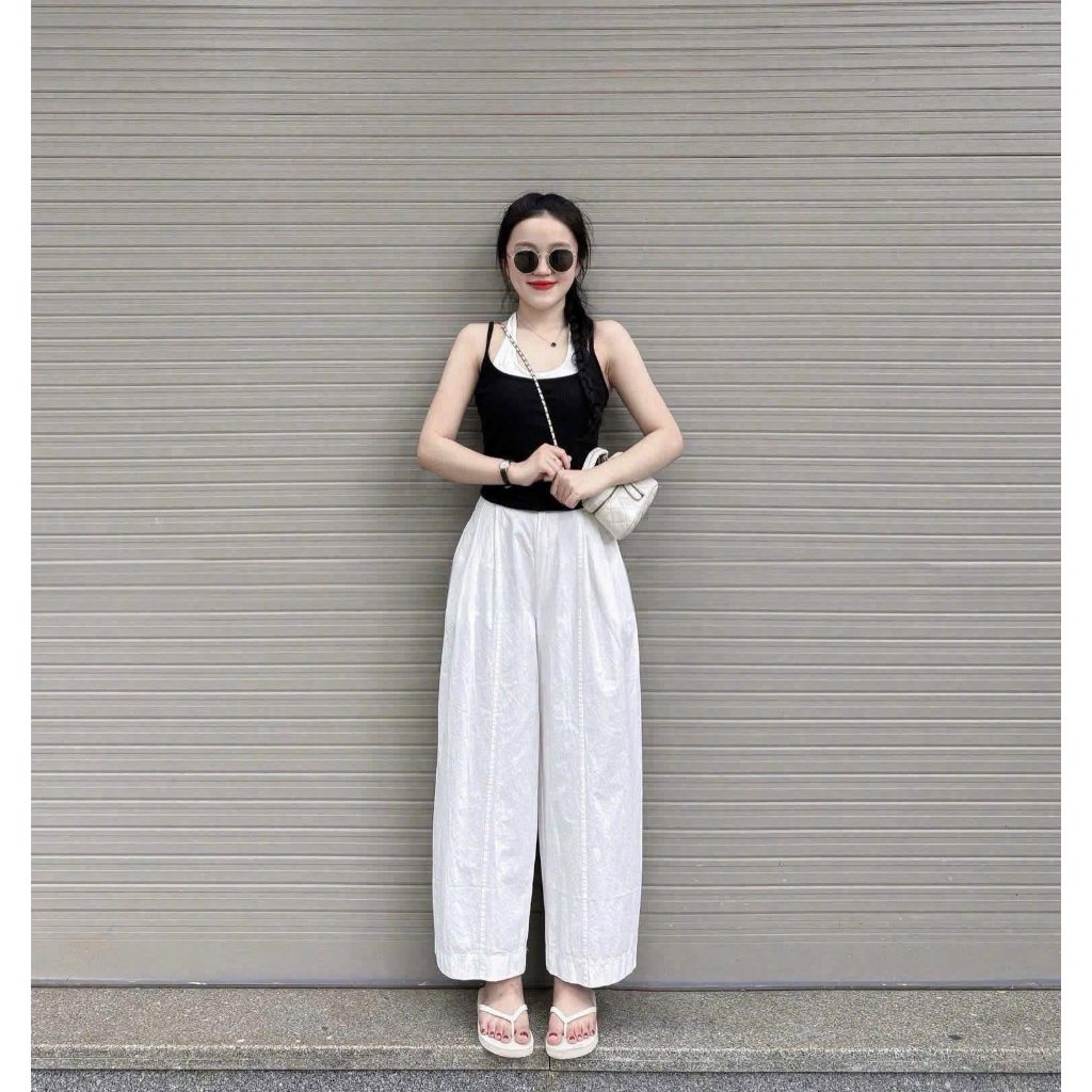 Quần baggy nữ Finn dáng suông ống rộng siêu tôn dáng, quần nữ vải kaki đứng form cạp khóa dễ phối đồ thời trang HEBE | BigBuy360 - bigbuy360.vn