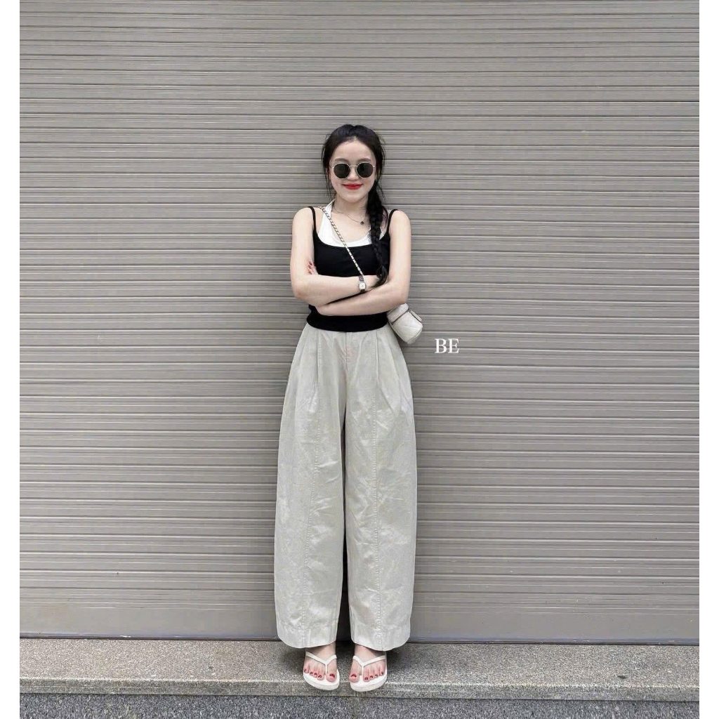 Quần baggy nữ Finn dáng suông ống rộng siêu tôn dáng, quần nữ vải kaki đứng form cạp khóa dễ phối đồ thời trang HEBE | BigBuy360 - bigbuy360.vn