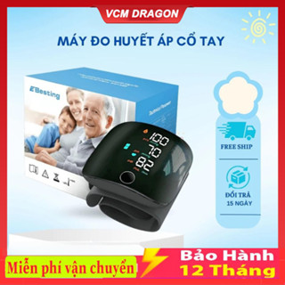 Máy Đo Huyết Áp Cổ Tay Có Màn Hình LED, Phiên Bản Mới Sạc Pin Giọng Nói Tiếng Việt Thông Minh