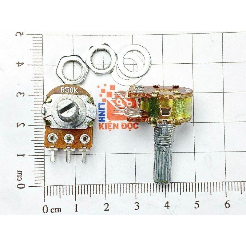 [Combo 10 chiếc] Chiết Áp Đôi B50K WH148-B50K 20mm Tay Tròn Chính Hãng Nhật Bản 100%