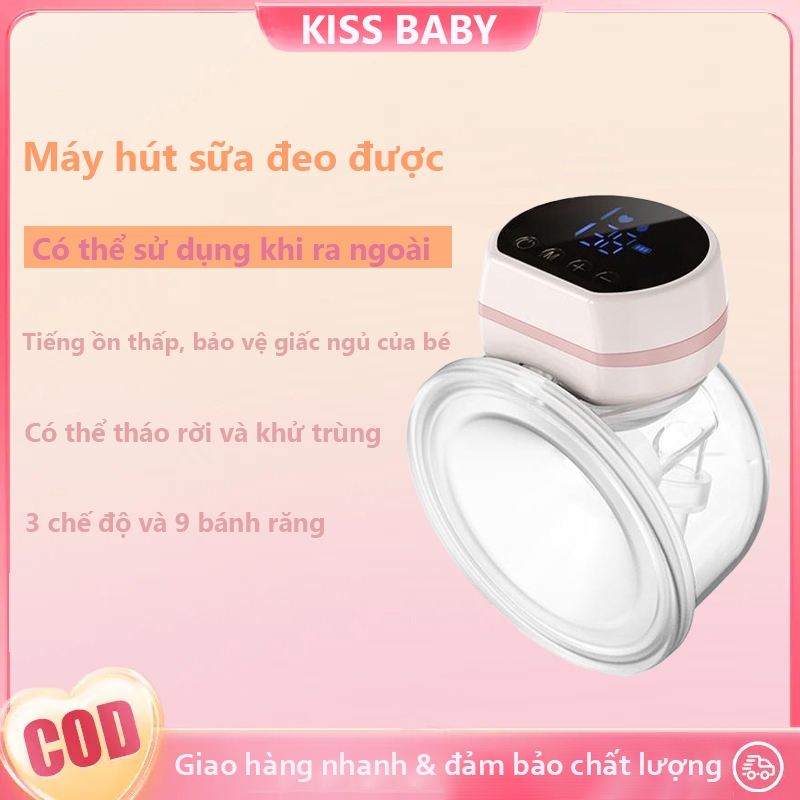 KISS BABY Máy Hút Sữa Bằng Điện, Có Thể Sạc Lại Và Cầm Tay, Kích Thước Phễu 24MM, 180ML, 3 Chế Độ