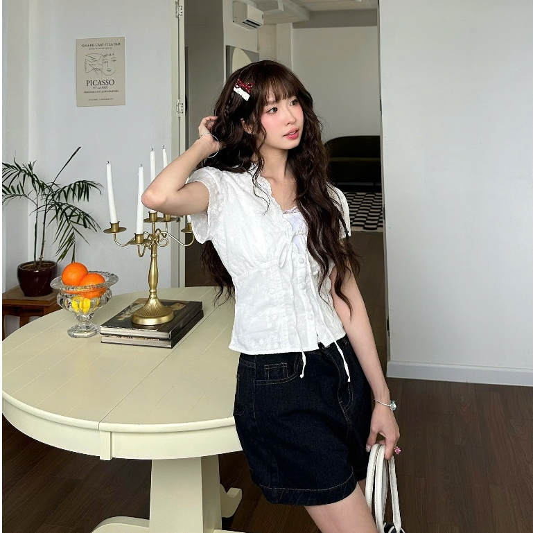 NAVIE - Áo kiểu boi thêu MOLLY thời trang nữ | BigBuy360 - bigbuy360.vn