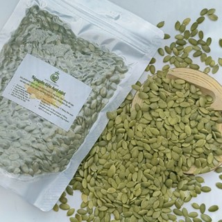 Túi 500g Nhân hạt bí xanh Ấn Độ tươi dùng nấu sữa hạt sạch hạt chắc mẩy