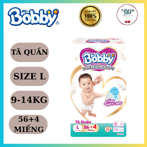 Tã Quần Bobby Premium Soft L56+4