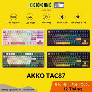 Bàn phím cơ AKKO TAC87 Black & Gold USB Type-C, Led RGB, Hotswap (Hàng Chính Hãng)