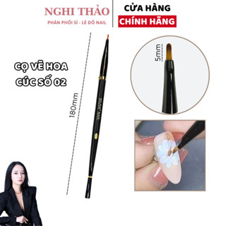 Cọ hoa cúc, cọ vẽ móng JELIVA số 02 Nghi Thảo Nails