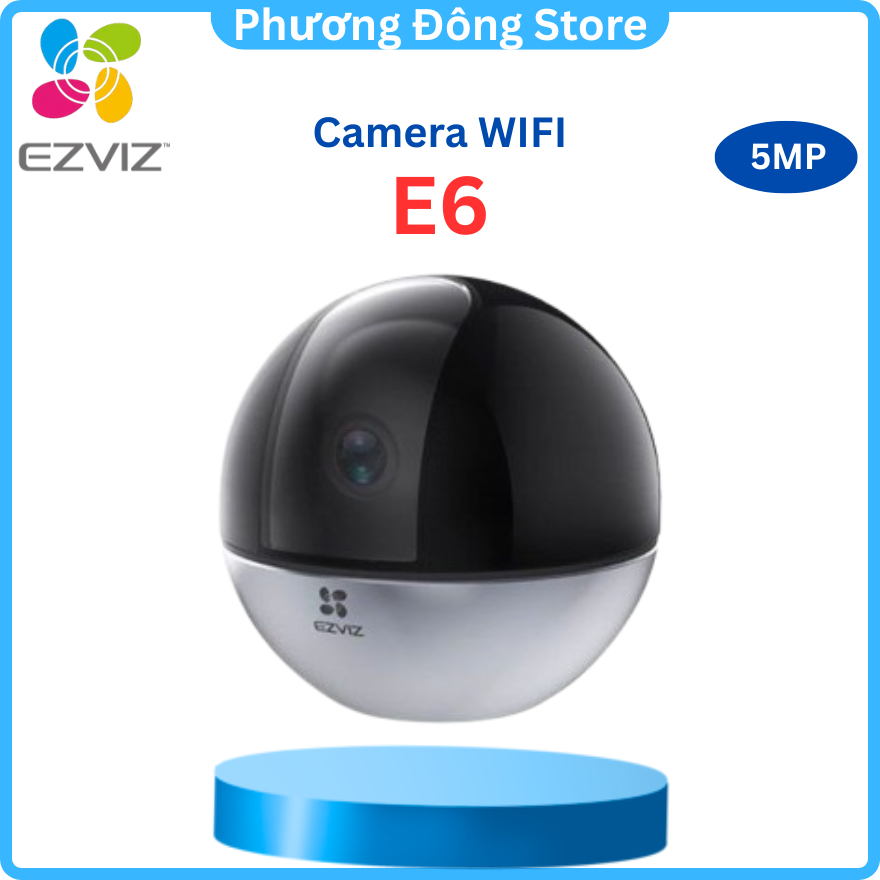 CAMERA IP WIFI TRONG NHÀ EZVIZ E6 5MP 3K rõ nét - Xoay 360 Độ, Đàm Thoại 2 Chiều, Phát hiện chuyển đ