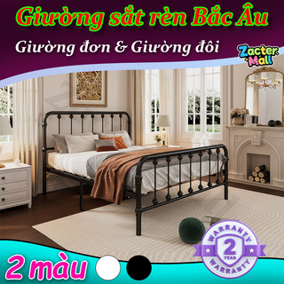 Giường sắt Giường sắt chịu lực Giường gấp 1m/1m2/1m4/1m6/1m8 Khả năng chịu tải cao 700kg Sự an toàn