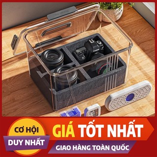  Hộp chống ẩm máy ảnh chuyên dụng cho DSLR Mirrorlessi Bridge Compact 6in1-Hộp đệm chống sốc ẩm kế hộp hút ẩm khăn 