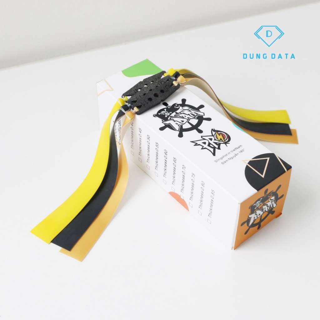 1 Bộ Dây Thun Adam Pro Vàng Đen Các Loại Đảm Nguyễn Khổ Thun Kéo Tới Má - khổ thun 13x19 Dài 130 140 150 cột sẵn