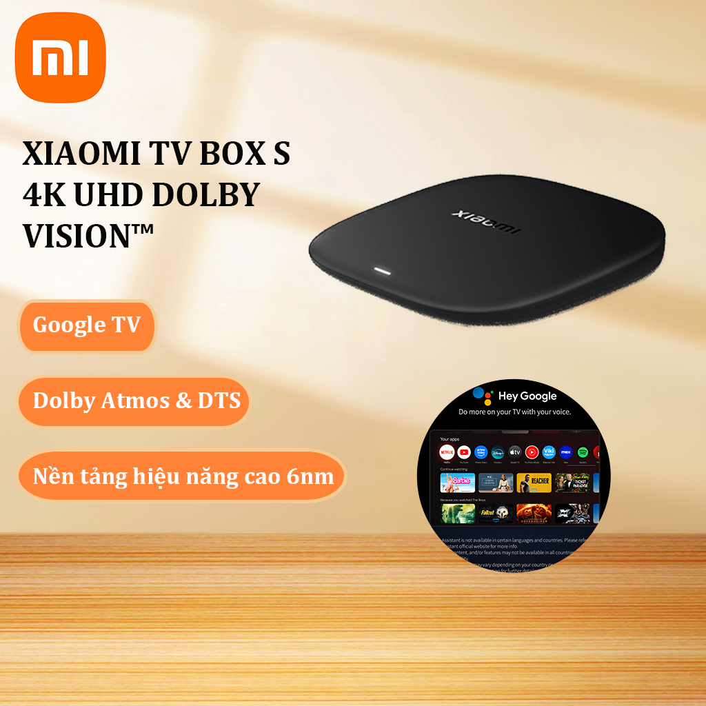  Xiaomi TV Box S Thế hệ thứ 3‌ Chất lượng hình ảnh 4K UHD‌ Dolby VisionTM‌ Nền tảng hiệu năng cao 6nm‌ 