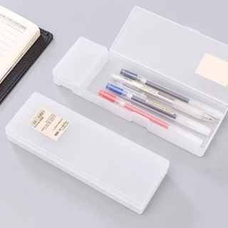   1039  Hộp Bút Nhựa Muji Nhiều Cỡ Trong Suốt 