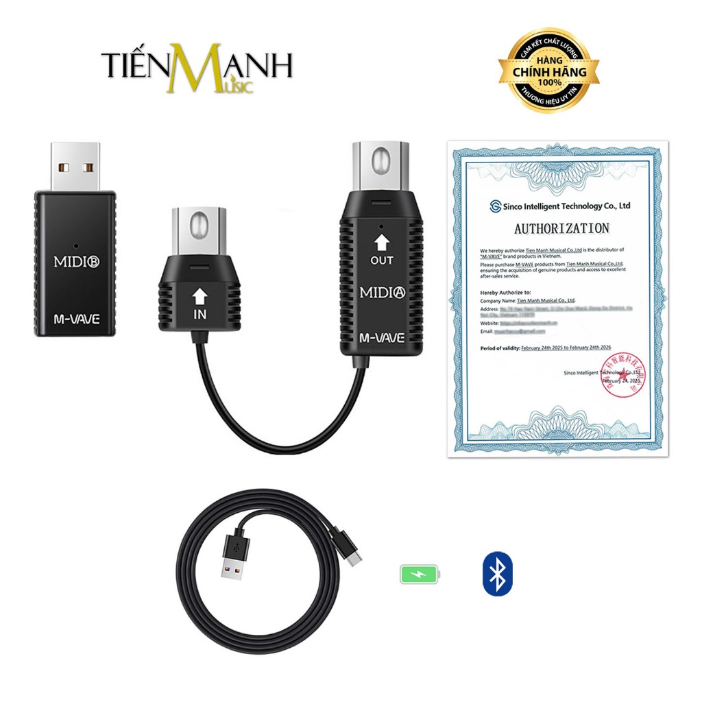 [Chính Hãng] Bộ Kết Nối MIDI Không Dây M-vave Midi System - Mini Wireless Transmission