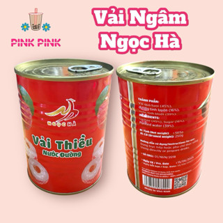   HỎA TỐC - THÙNG 12 LON   Vải thiều ngâm nước đường Ngọc Hà ĐỎ 565gr Từ Pink Pink Nguyên Liệu & Dụng cụ Pha Chế Đồ Uống 