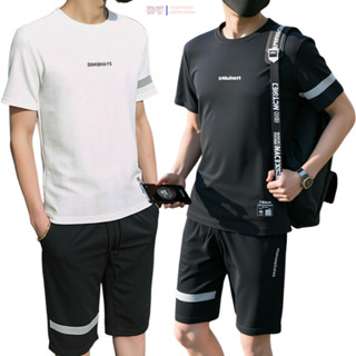 Bộ thể thao nam mùa hè , sét quần áo dink phong cách hàn quốc 4 màu size 35-80kg m038