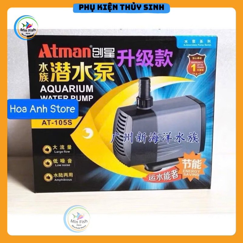 Bơm hồ cá Atman AT-105s tiết kiệm điện