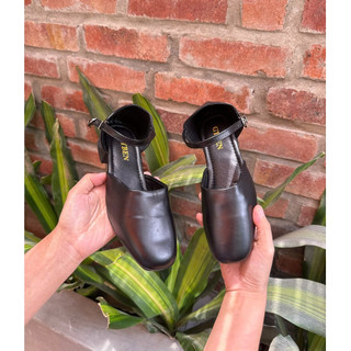 Giày Sandal Nữ 2p Mũi Vuông Dễ Đi E12