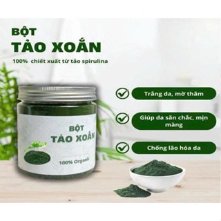 Bột Tảo Xoắn Spirulina Nhật nguyên chất vi kim Spa, dưỡng trắng, khỏe da