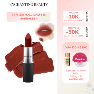 [AUTHENTIC] Son Thỏi Lì M.A.C Matte Lipstick 646 Marrakesh Đỏ Nâu Gạch Ấm – Lâu Trôi, Lên Màu Chuẩn, Không Khô Môi