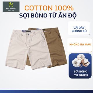 Combo 2 quần short kaki nam THÁI KHANG vải kaki dày mềm mặc mát QUAN01
