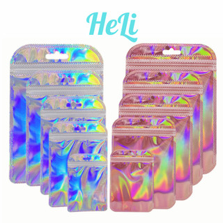  COMBO 10 TÚI ZIP ĐÓNG GÓI TRANG SỨC BÔNG TAI VÒNG TAY CÓ LỖ TREO MÀU HỒNG RAINBOW TÚI ZIP ĐỰNG PHỤ KIỆN TRANG SỨC TÚI 