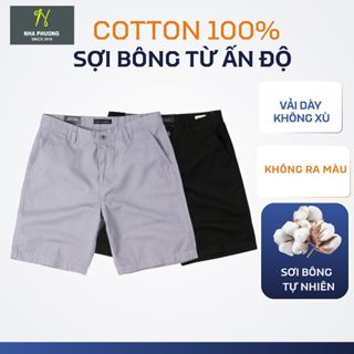 COMBO 2 quần short kaki nam, form trên gối THÁI KHANG vải kaki dày QUAN07