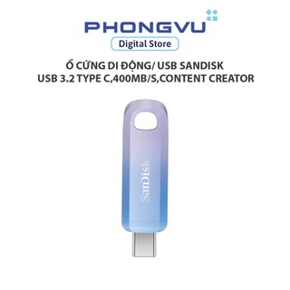  Ổ cứng di động  USB SanDisk USB 3.2 Type C,400MB s,Content Creator - Bảo hành 60 tháng 