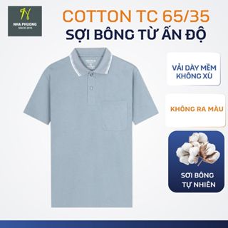  Áo thun nam trung niên cotton dày loại áo ngắn tay vải cotton dệt riêng form classic ATK06 