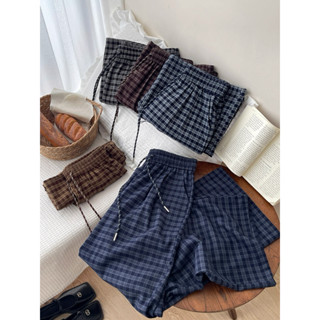 nimstudio/ quần ống rộng kẻ caro chất dày dặn mặc hàng ngày