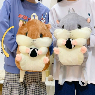  Balo sóc xám  chuột xám chuột Hamster nhồi bông kiểu dáng dễ thương 