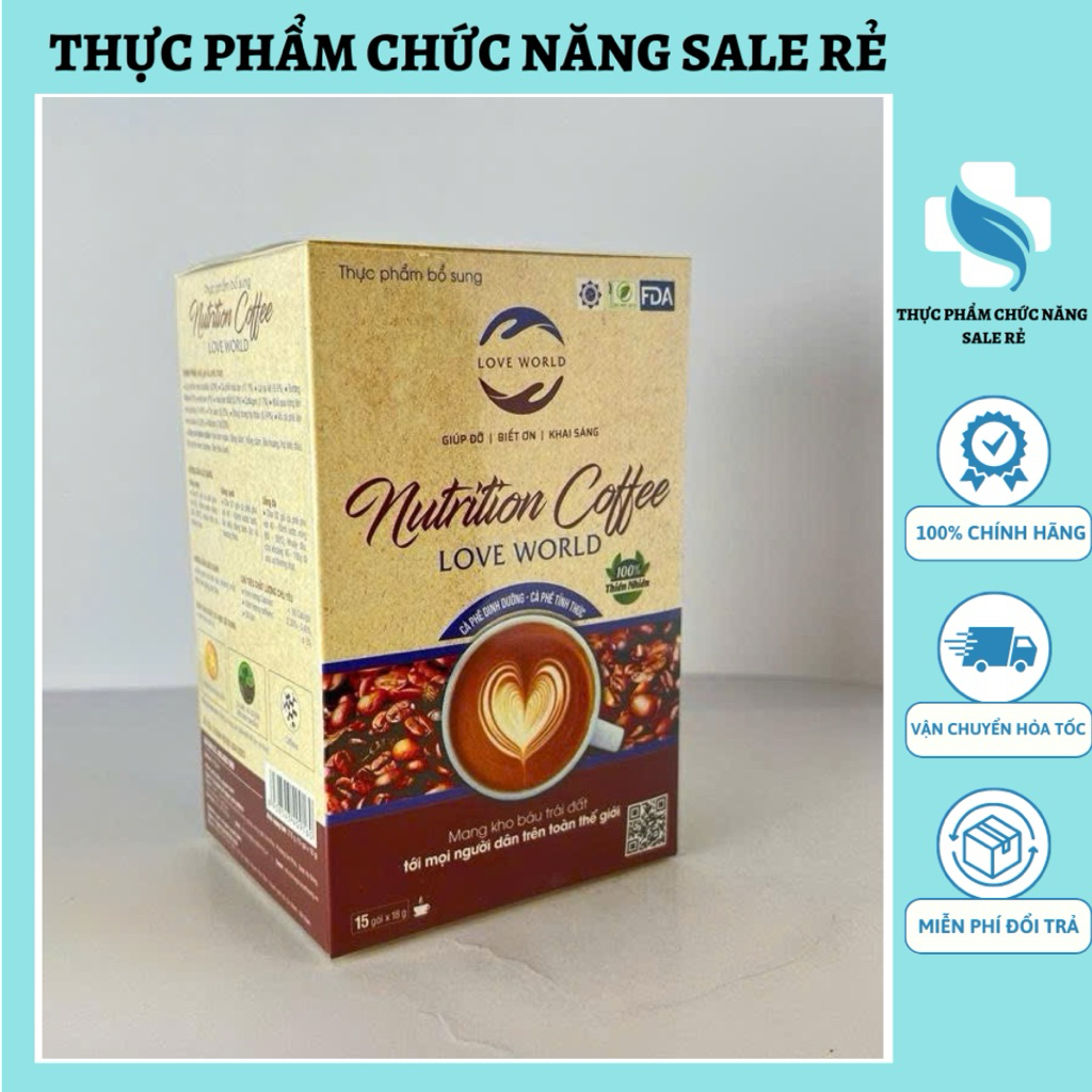 Cà Phê Love World Nutrition Coffee Hộp 15 Gói - Hàng Chính Hãng