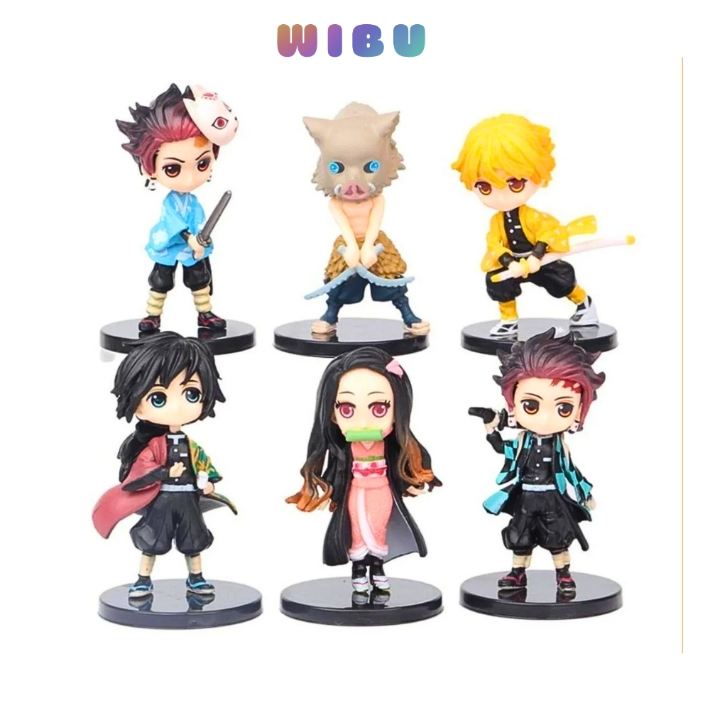 Mô hình Kimetsu No Yaiba figure Tanjirou , Nezuko , Zenitsu , Inosuke , Giyuu (Có bán lẻ)  - figure 