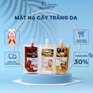 Mặt Nạ Cấy Trắng Mịn Da Pinkmia, Mầm Gạo Non, Vàng Nano, Huyết Hoa Hồng