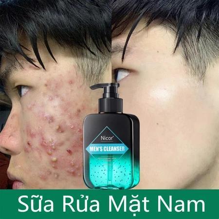Sữa Rửa Mặt NICOR Kiểm Soát Dầu Làm Sạch Sâu, Rửa Mặt Nam Dưỡng Ẩm Làm Trắng Da 【Mua 2 tặng 1】