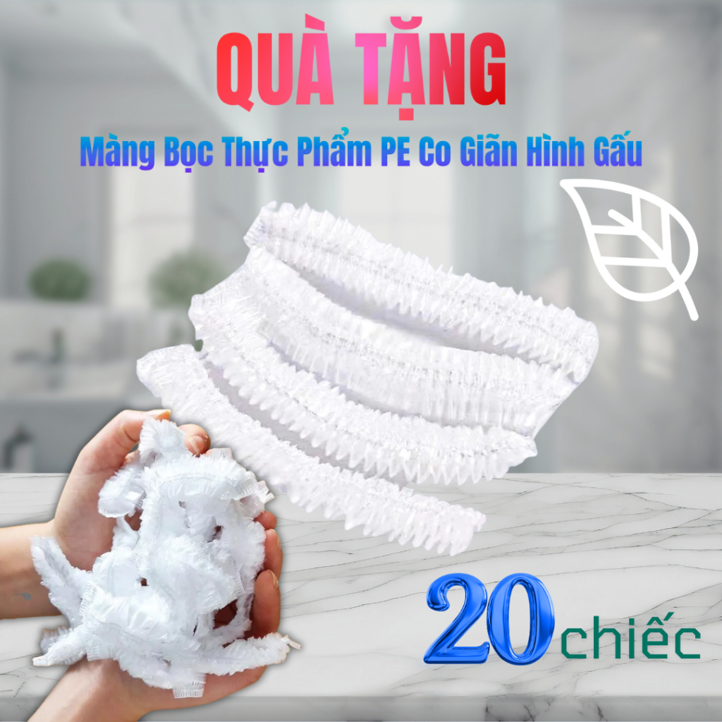 [QUÀ TẶNG] 20 Chiếc Màng Bọc Thực Phẩm PE,Túi Gấu Có Chun Bọc Đồ Ăn Co Giãn Siêu Dai, Bọc Thực Phẩm Tủ Lạnh