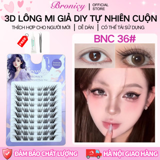  Lông Mi Giả Bronicy 10 Hàng Mắt Cáo Dày Tự Nhiên Mi Giả Cụm Tách Sợi Anime Tái Sử Dụng Nhiều Lần 